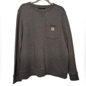 Carhartt Women's Crew Neck Relaxed Fit Pullover Sweater Dark‎ Grey NWOT Size XL